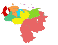 Regiones Administrativas de Venezuela.