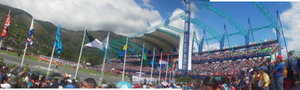 Estadio Metropolitano de Mérida durante la inauguración de los juegos nacionales Andes 2005.